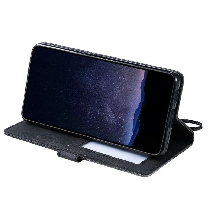 Lederhüllen Für Xiaomi Redmi Note 14 Pro 4g Zweifarbig Mit Streifen