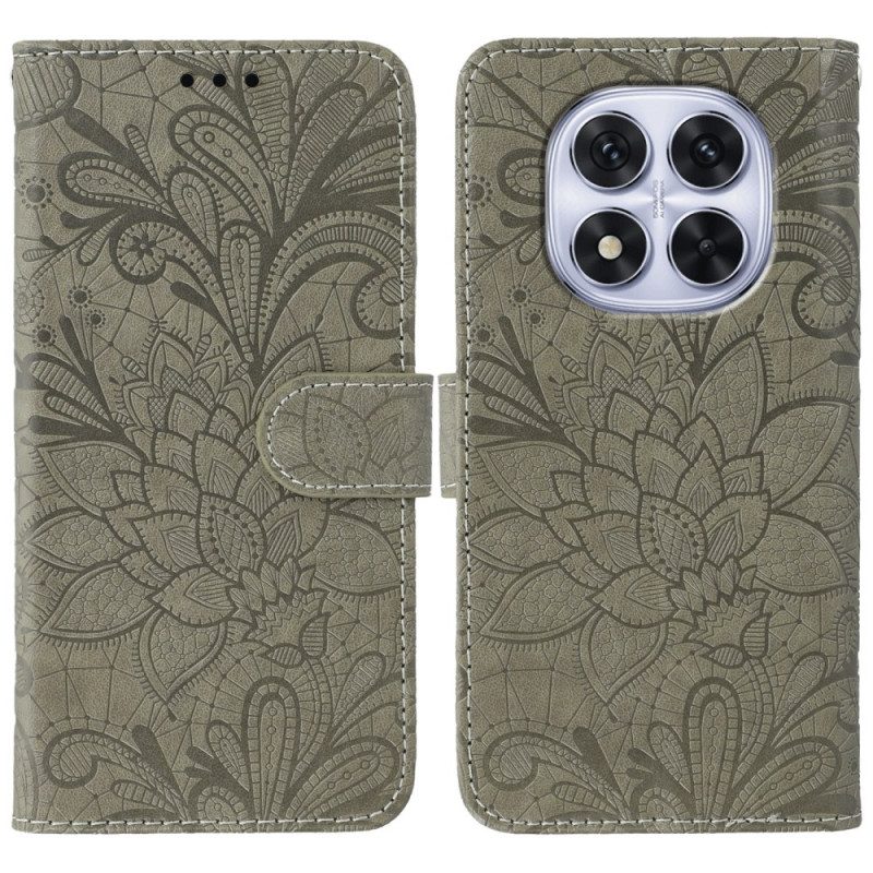 Lederhüllen Xiaomi Redmi Note 14 Pro 4g Blumenspitze