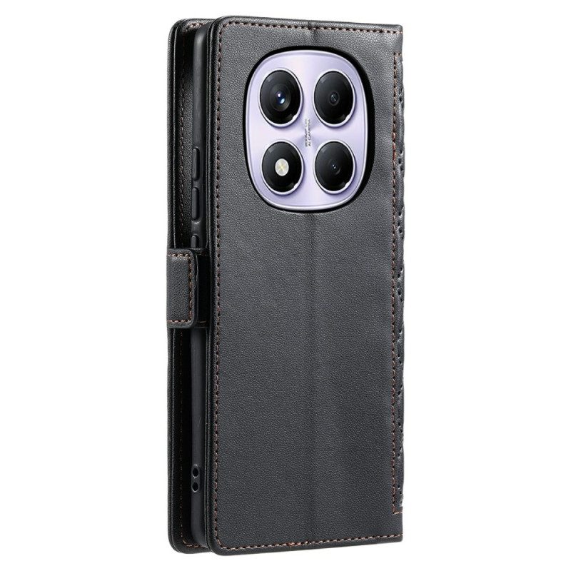 Lederhüllen Xiaomi Redmi Note 14 Pro 4g Gesteppt Mit Riemen