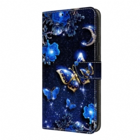 Lederhüllen Xiaomi Redmi Note 14 Pro 4g Glänzende Schmetterlinge