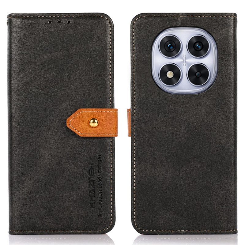 Lederhüllen Xiaomi Redmi Note 14 Pro 4g Goldener Verschluss Khazneh