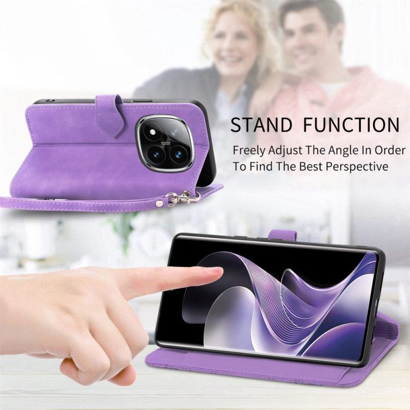 Lederhüllen Xiaomi Redmi Note 14 Pro 4g Handyhülle Wildleder Spitzeneffekt