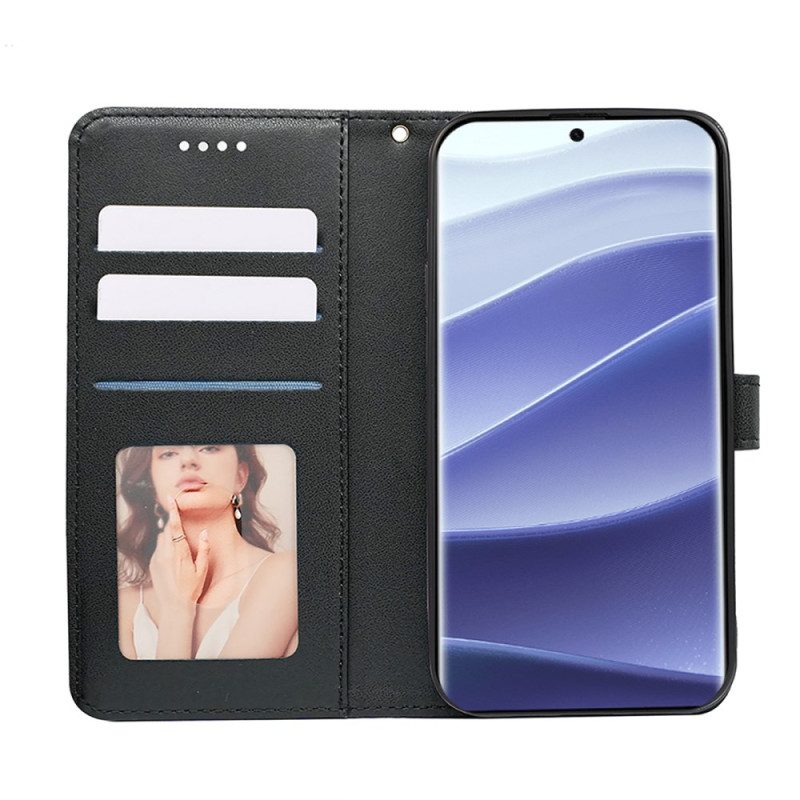 Lederhüllen Xiaomi Redmi Note 14 Pro 4g Handyhülle Würfelbordüre Und Riemen