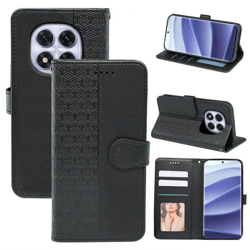 Lederhüllen Xiaomi Redmi Note 14 Pro 4g Handyhülle Würfelbordüre Und Riemen