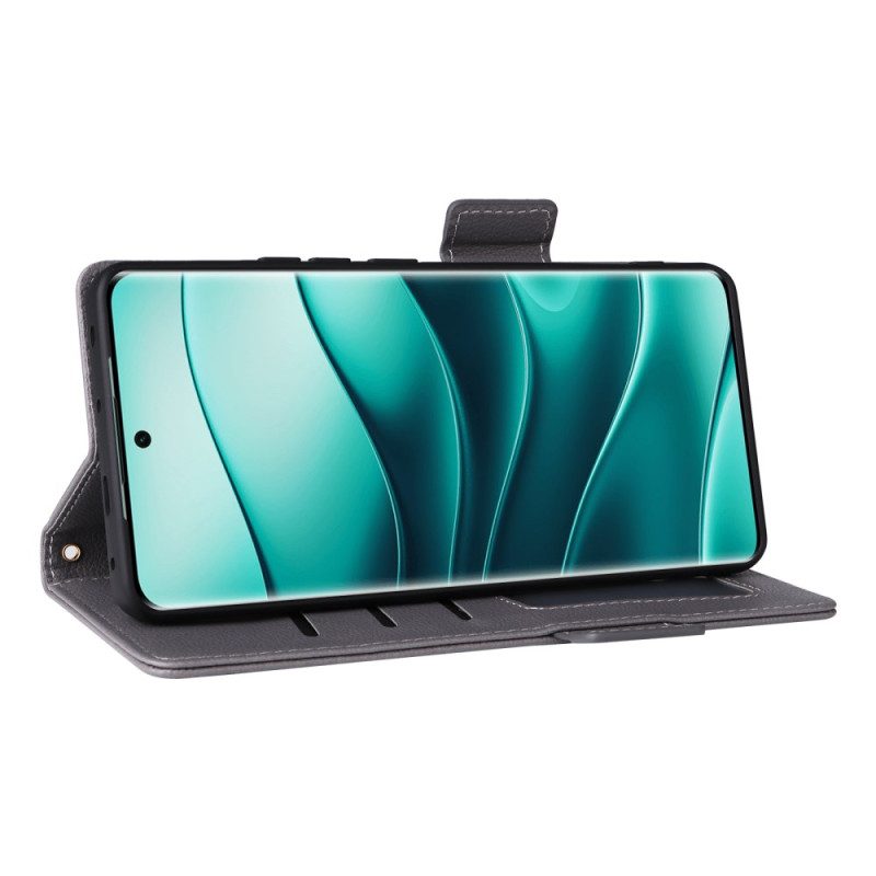 Lederhüllen Xiaomi Redmi Note 14 Pro 4g Riemen Aus Litschi-kunstleder