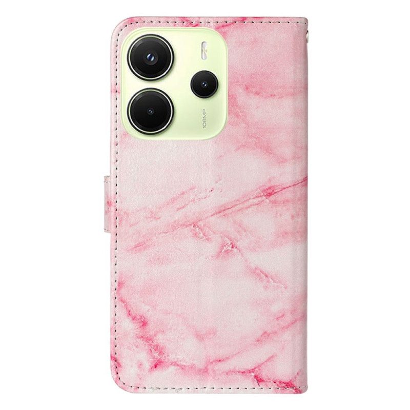 Lederhüllen Xiaomi Redmi Note 14 Pro 4g Rosa Marmormuster