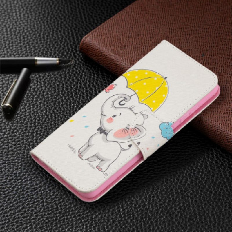Lederhüllen Für Samsung Galaxy A52 4G / A52 5G / A52s 5G Baby Elefant