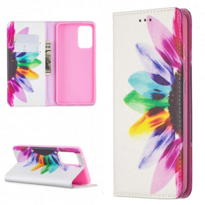 Schutzhülle Für Samsung Galaxy A52 4G / A52 5G / A52s 5G Flip Case Aquarellblume