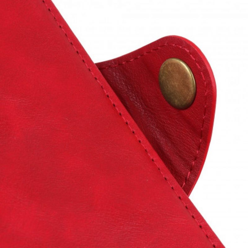 Flip Case Für Xiaomi Redmi 10 Knopf Aus Kunstleder