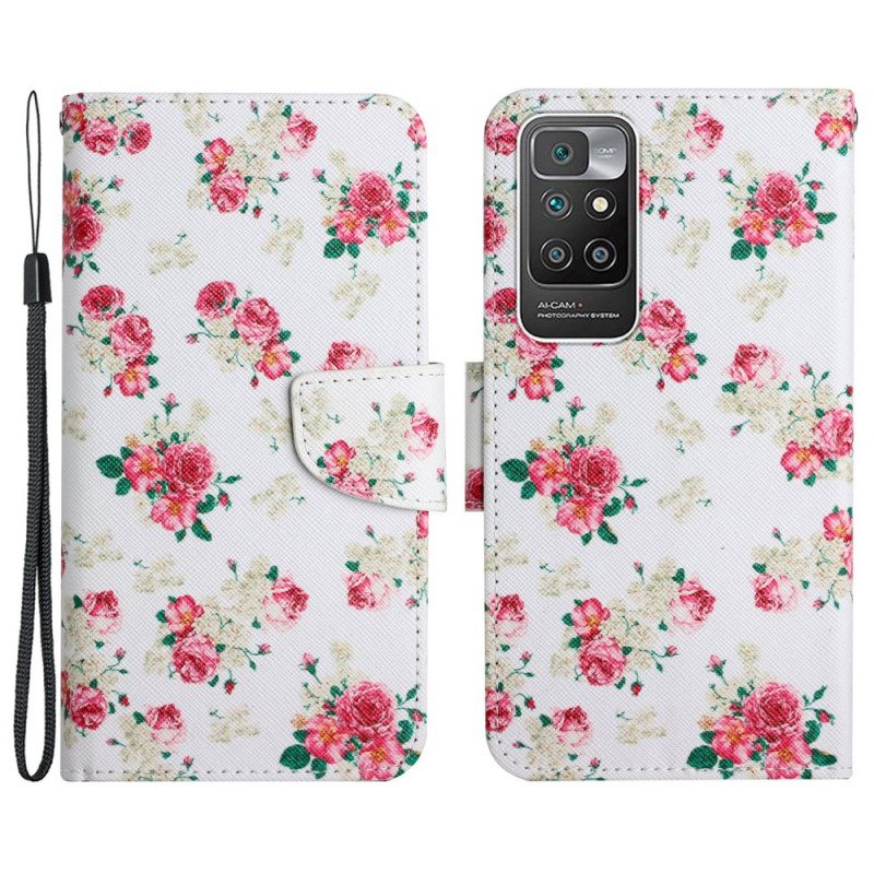 Flip Case Für Xiaomi Redmi 10 Liberty Royal Blumen