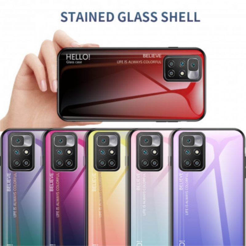 Hülle Für Xiaomi Redmi 10 Gehärtetes Glas Hallo