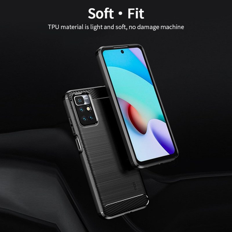 Hülle Für Xiaomi Redmi 10 Mofi Gebürstete Kohlefaser