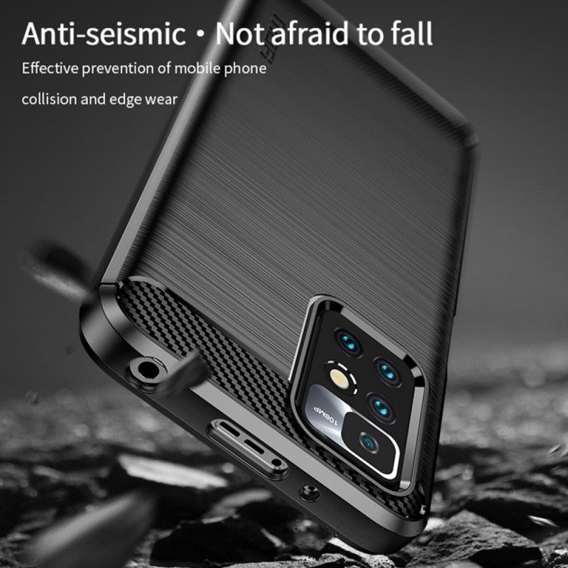 Hülle Für Xiaomi Redmi 10 Mofi Gebürstete Kohlefaser