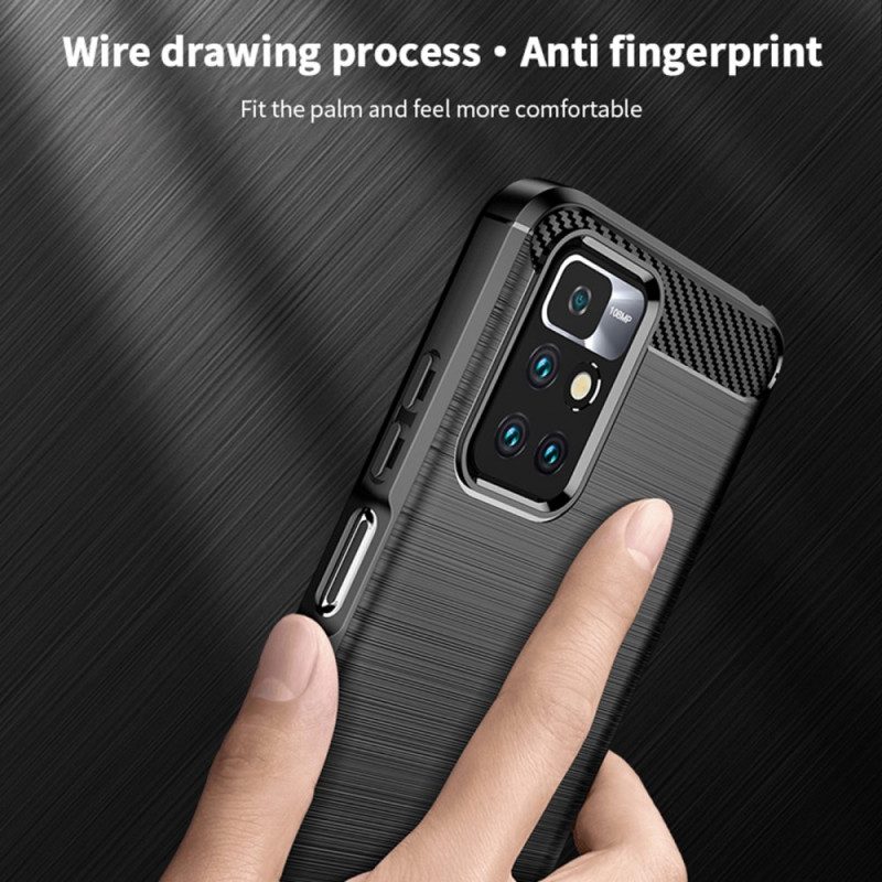 Hülle Für Xiaomi Redmi 10 Mofi Gebürstete Kohlefaser