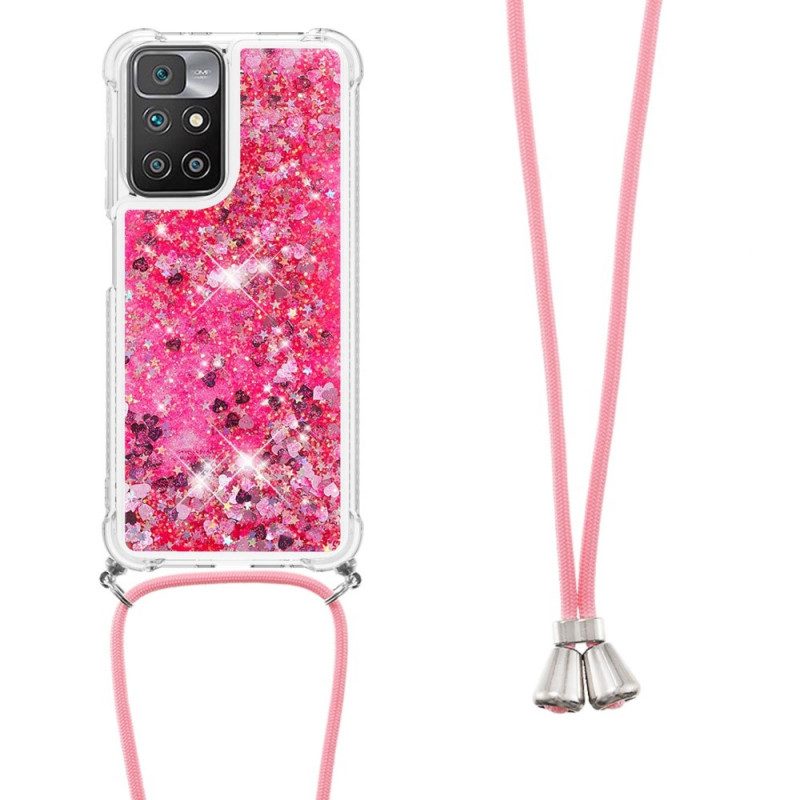 Hülle Für Xiaomi Redmi 10 Pailletten Und Kordelzug