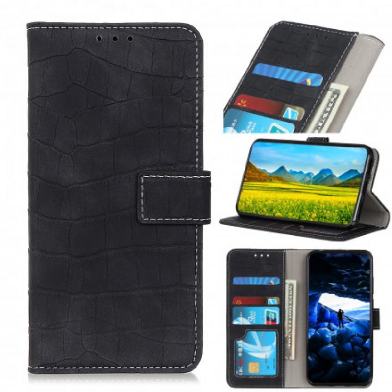Lederhüllen Für Xiaomi Redmi 10 Vintage-krokodil-haut-stil