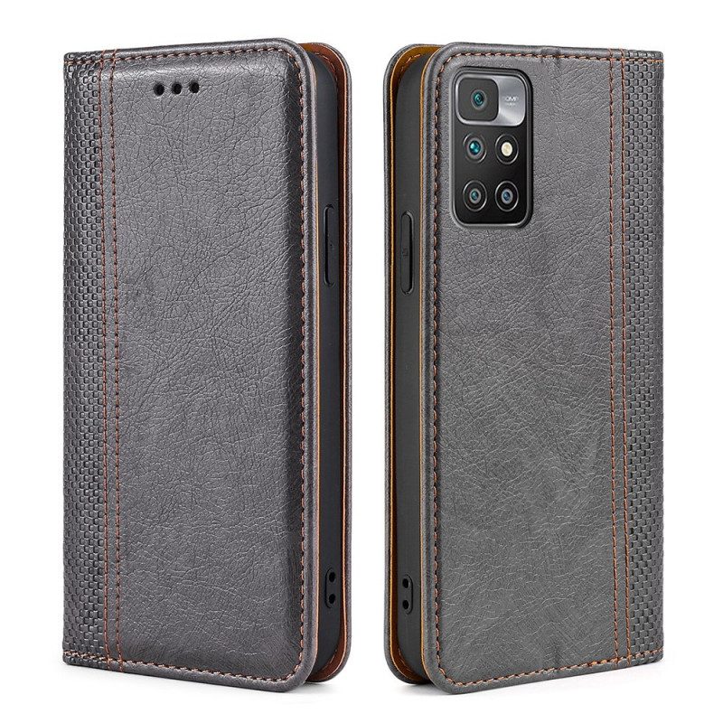 Schutzhülle Für Xiaomi Redmi 10 Flip Case Vintage-lederstil