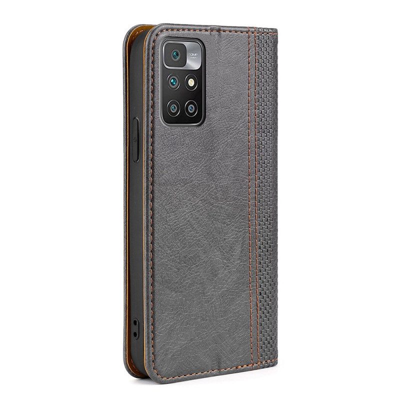 Schutzhülle Für Xiaomi Redmi 10 Flip Case Vintage-lederstil