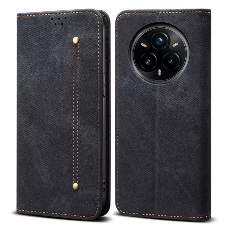 Flip Case Für Realme 14 Pro 5g Denim-stoff