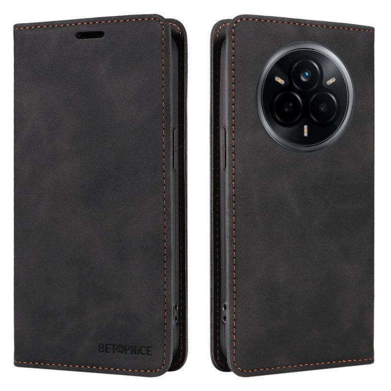 Flip Case Realme 14 Pro 5g Handyhülle Klassisches Wildleder Mit Rfid-schutz