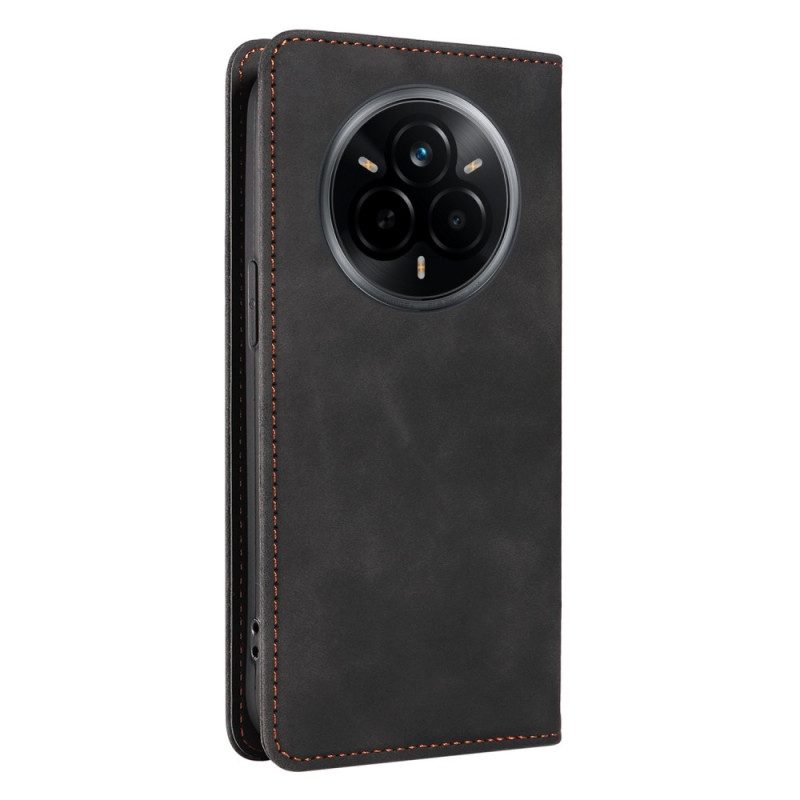 Flip Case Realme 14 Pro 5g Handyhülle Klassisches Wildleder Mit Rfid-schutz