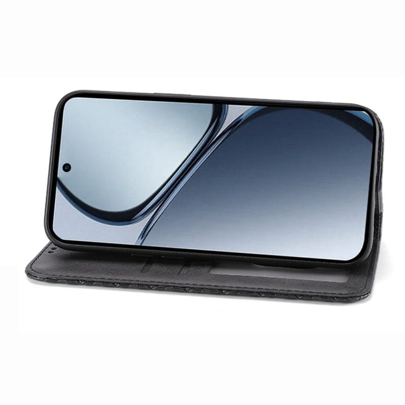 Flip Case Realme 14 Pro 5g Strukturiertes Design Mit Karabinerverschluss