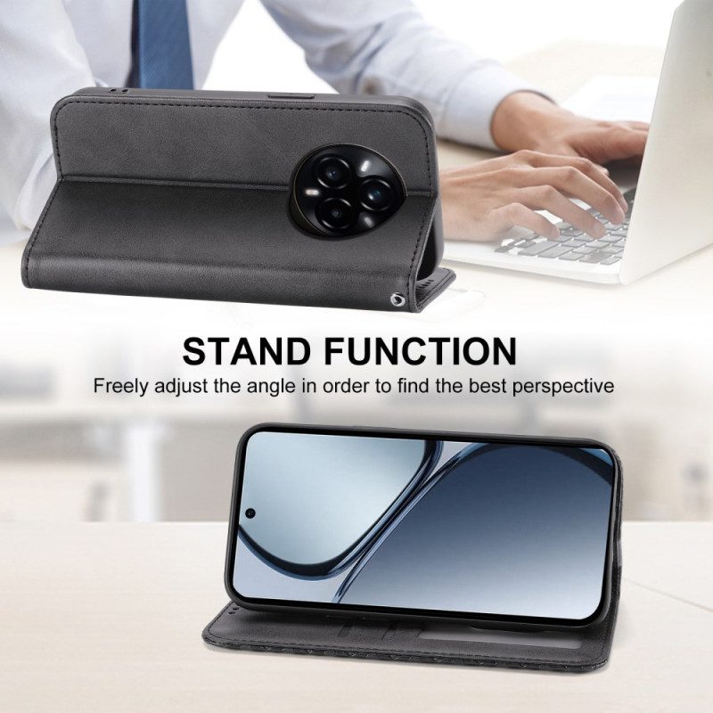 Flip Case Realme 14 Pro 5g Strukturiertes Design Mit Karabinerverschluss
