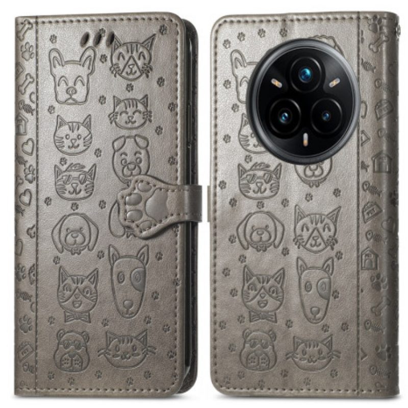 Lederhüllen Für Realme 14 Pro 5g Animierte Tiere