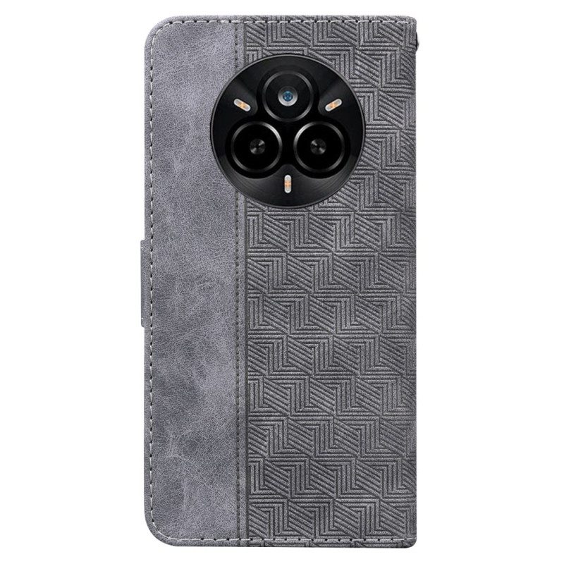 Lederhüllen Für Realme 14 Pro 5g Gewebtes Muster