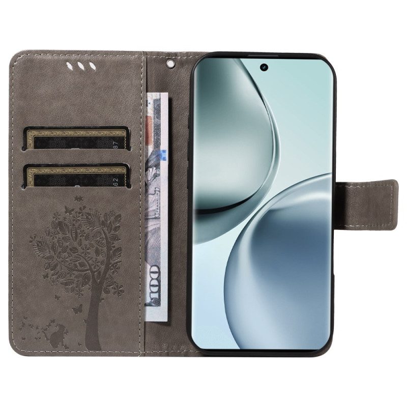 Lederhüllen Realme 14 Pro 5g Handyhülle Baum Und Katze