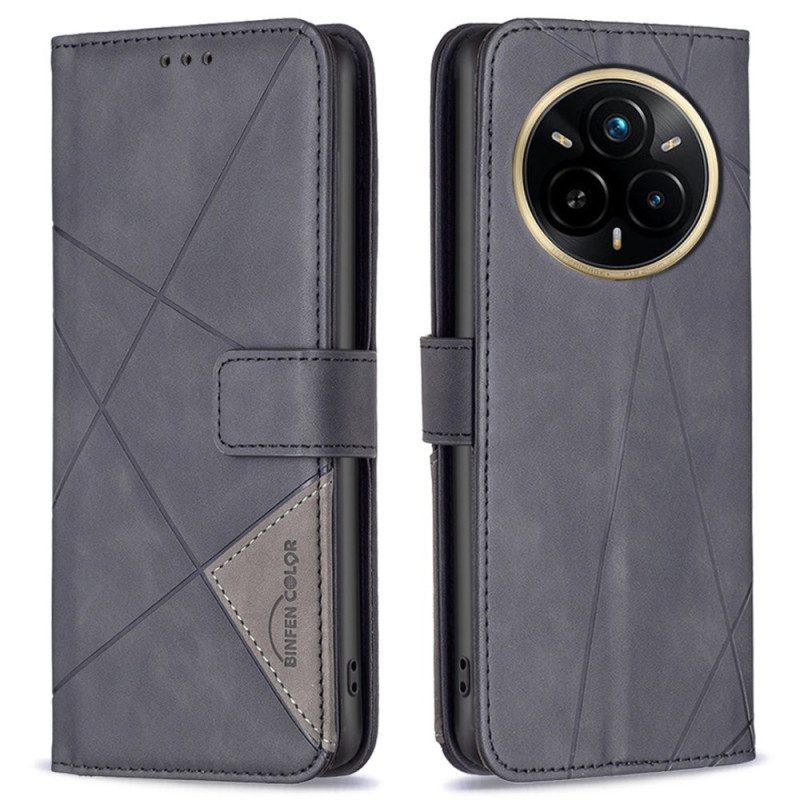 Lederhüllen Realme 14 Pro 5g Handyhülle Binfen Color Geometrisch Muster