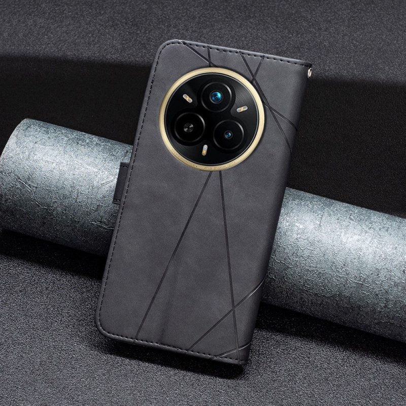 Lederhüllen Realme 14 Pro 5g Handyhülle Binfen Color Geometrisch Muster