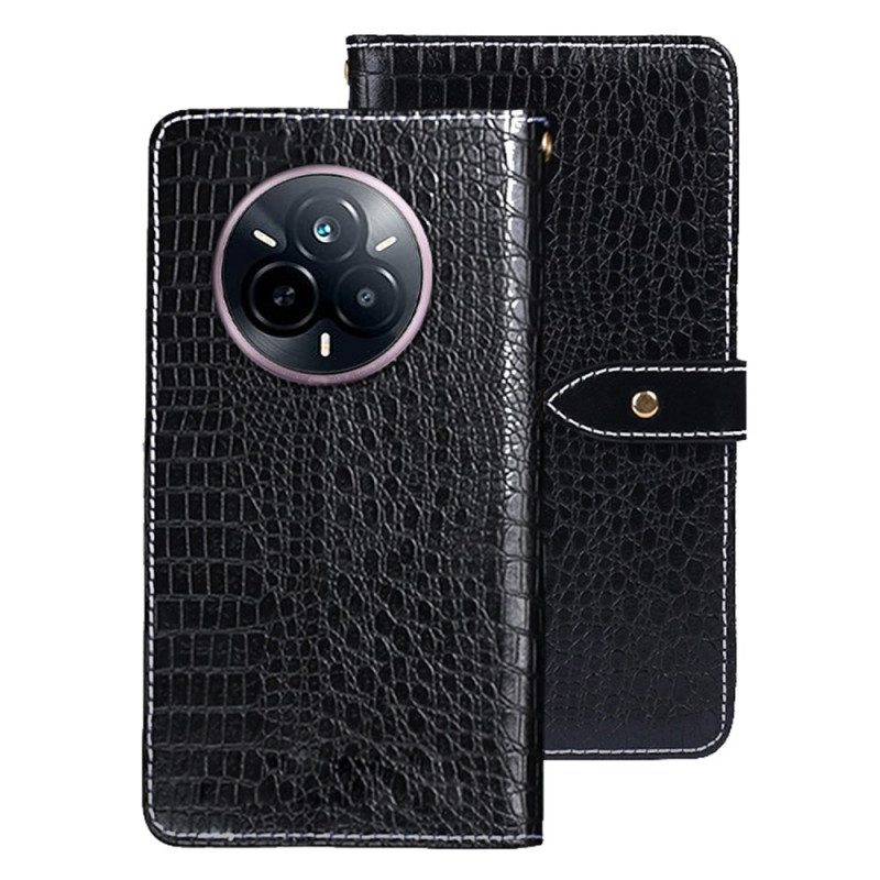 Lederhüllen Realme 14 Pro 5g Idewei-krokodiloptik