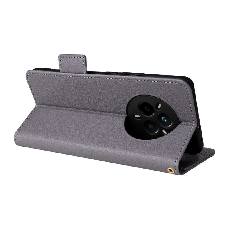 Lederhüllen Realme 14 Pro 5g Kunstleder In Litschi-optik Mit Riemen