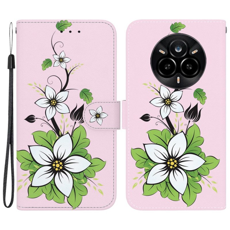 Lederhüllen Realme 14 Pro 5g Lilienmuster
