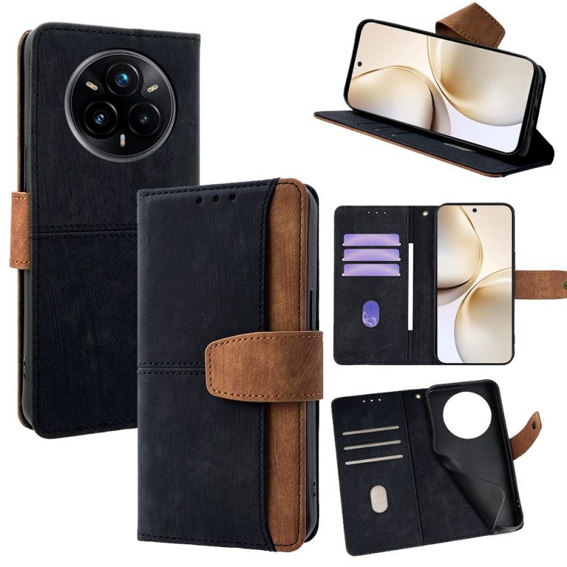 Lederhüllen Realme 14 Pro 5g Zweifarbiger Rfid-schutz