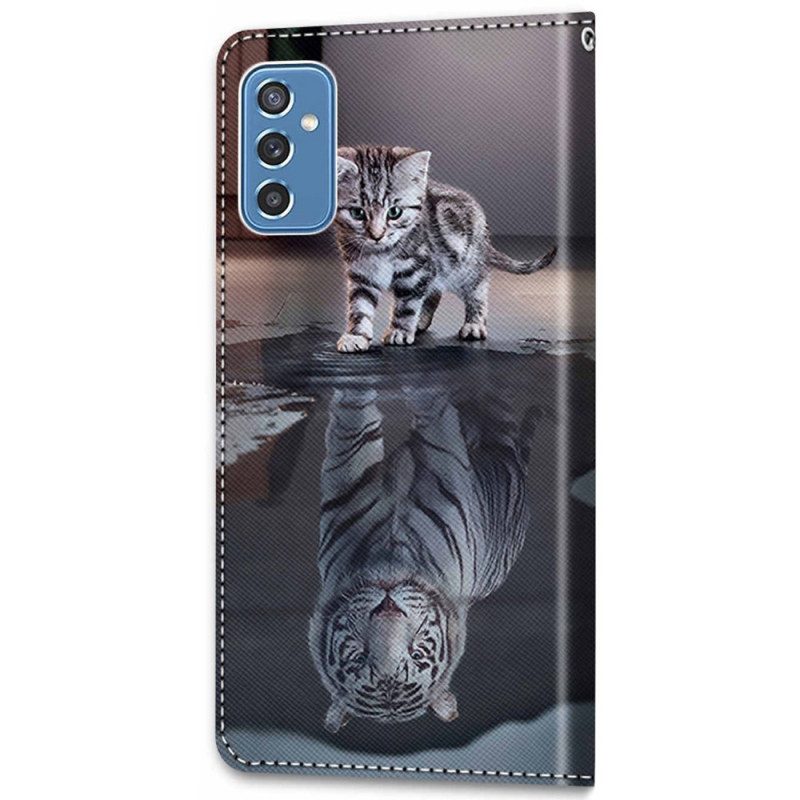 Lederhüllen Für Samsung Galaxy M52 5G Katzen-tagtraum