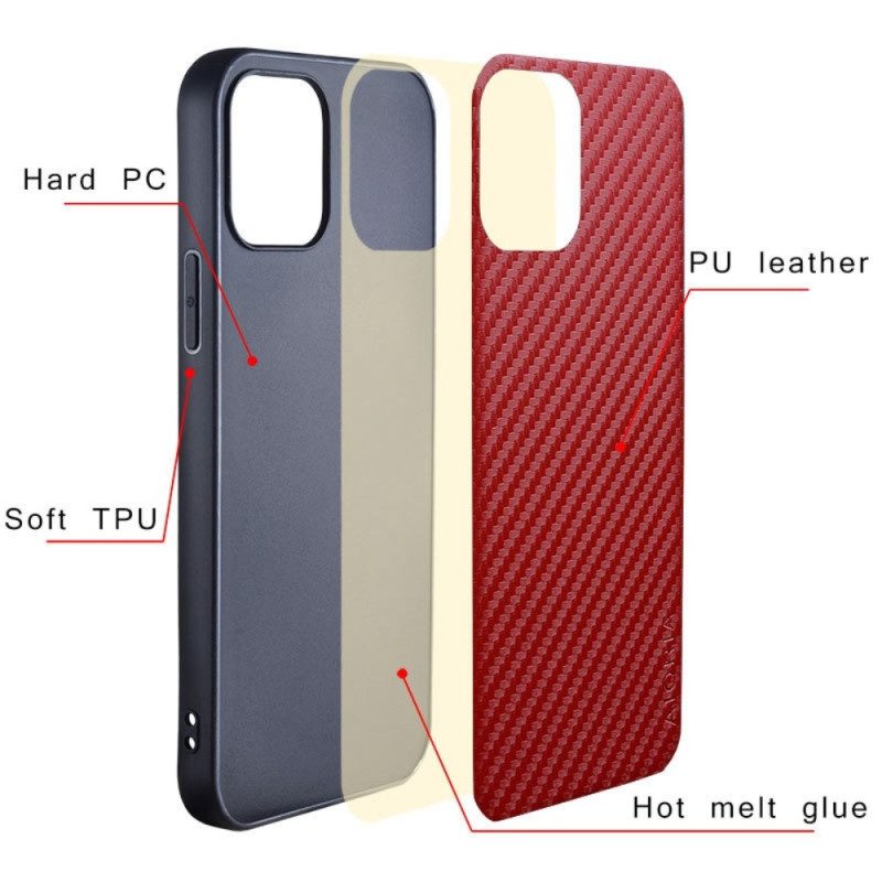 Handyhülle Für iPhone 14 Aioria Kohlefaser