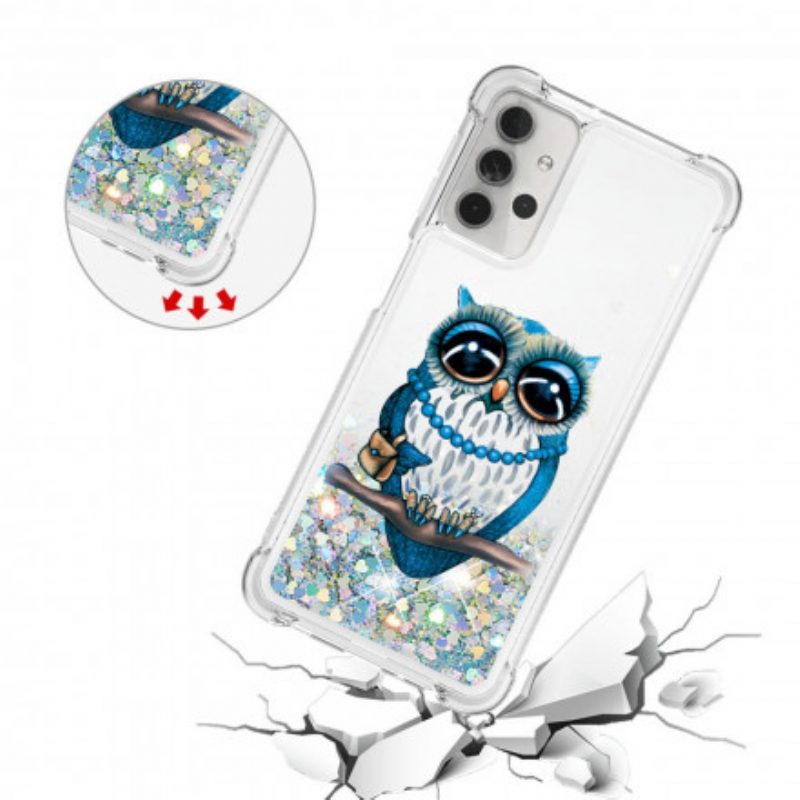 Handyhülle Für Samsung Galaxy A32 5G Miss Owl Pailletten