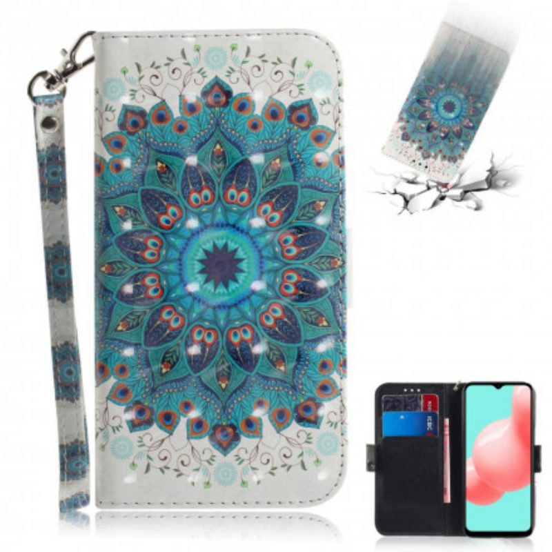 Lederhüllen Für Samsung Galaxy A32 5G Mit Kordel Meisterhaftes Mandala Mit Riemen