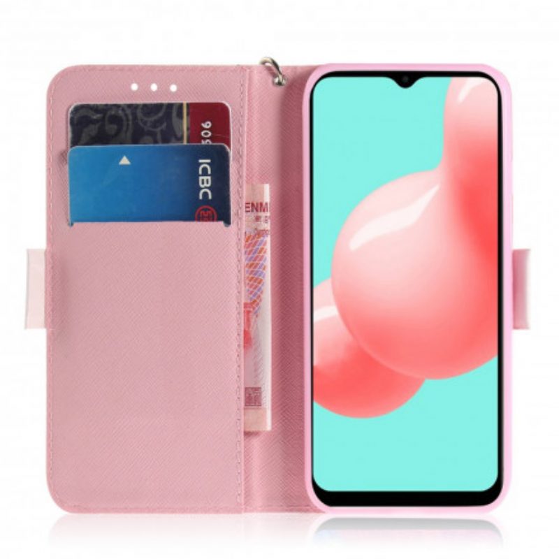 Lederhüllen Für Samsung Galaxy A32 5G Mit Kordel Tanga-hamster
