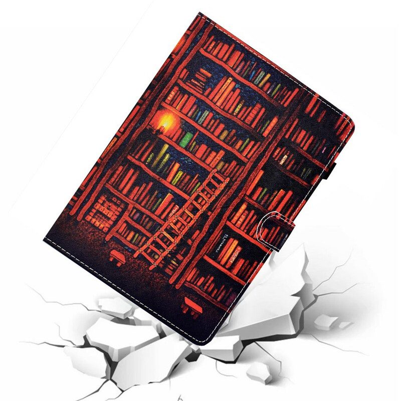 Flip Case Für Samsung Galaxy Tab S8 / Tab S7 Bibliothek