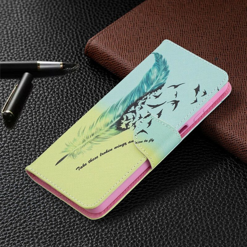 Lederhüllen Für Samsung Galaxy M12 / A12 Fliegen Lernen