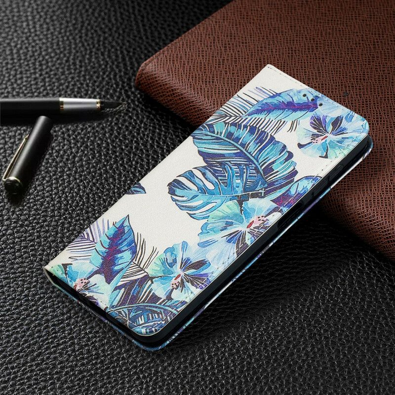 Schutzhülle Für Samsung Galaxy M12 / A12 Flip Case Blätter