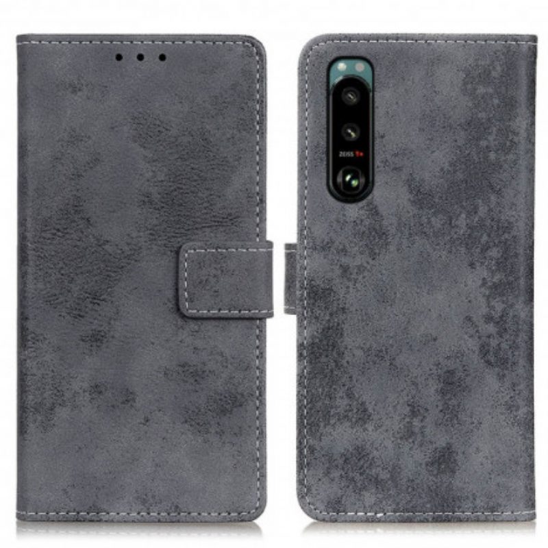 Lederhüllen Für Sony Xperia 5 III Vintage-kunstleder