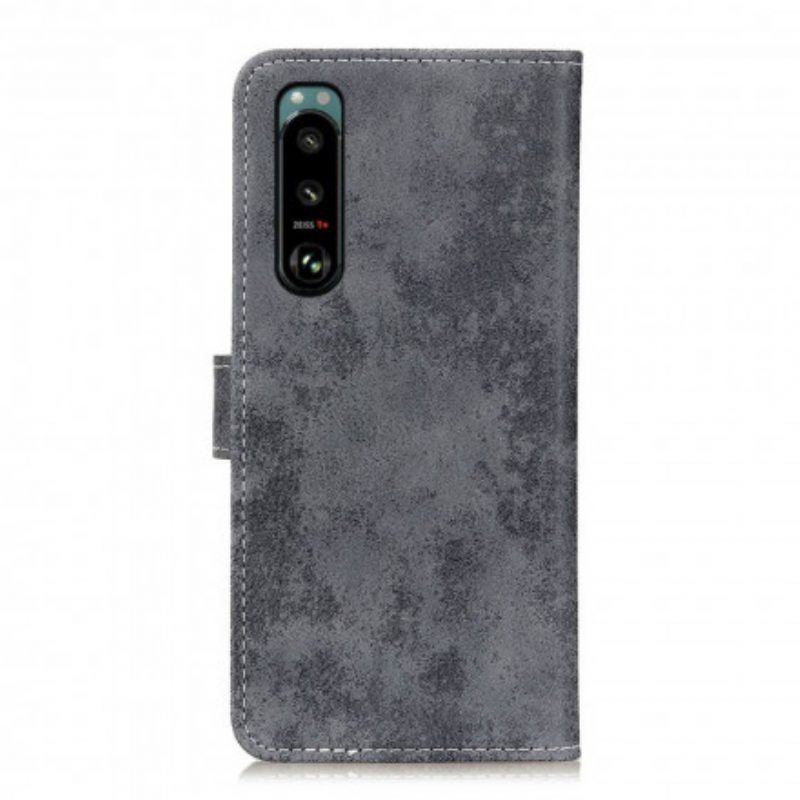 Lederhüllen Für Sony Xperia 5 III Vintage-kunstleder