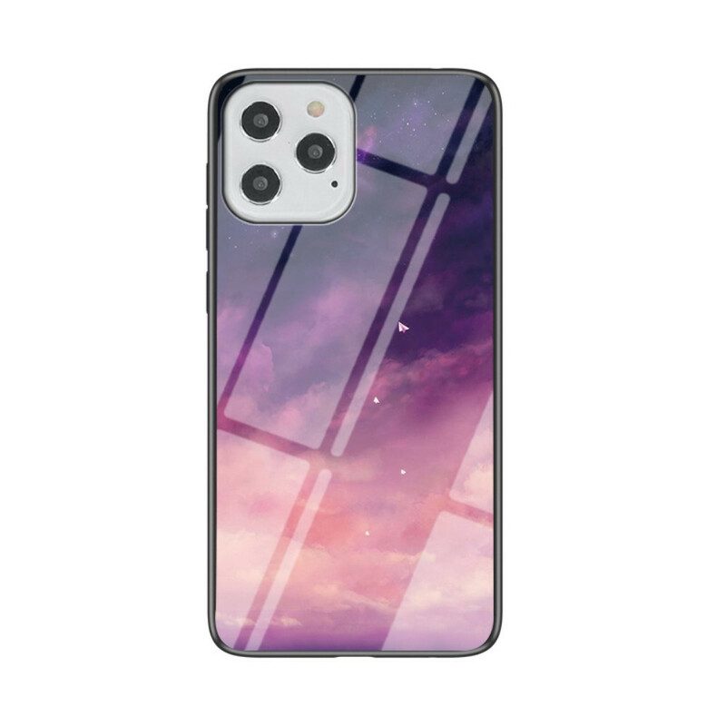 Handyhülle Für iPhone 12 / 12 Pro Sternenhimmel Aus Gehärtetem Glas