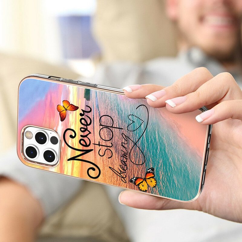 Hülle Für iPhone 12 / 12 Pro Träume Niemals Von Schmetterlingen