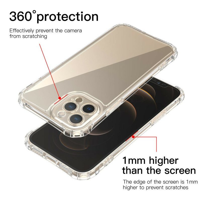 Hülle Für iPhone 12 / 12 Pro Transparente Leeu-schutzkissen