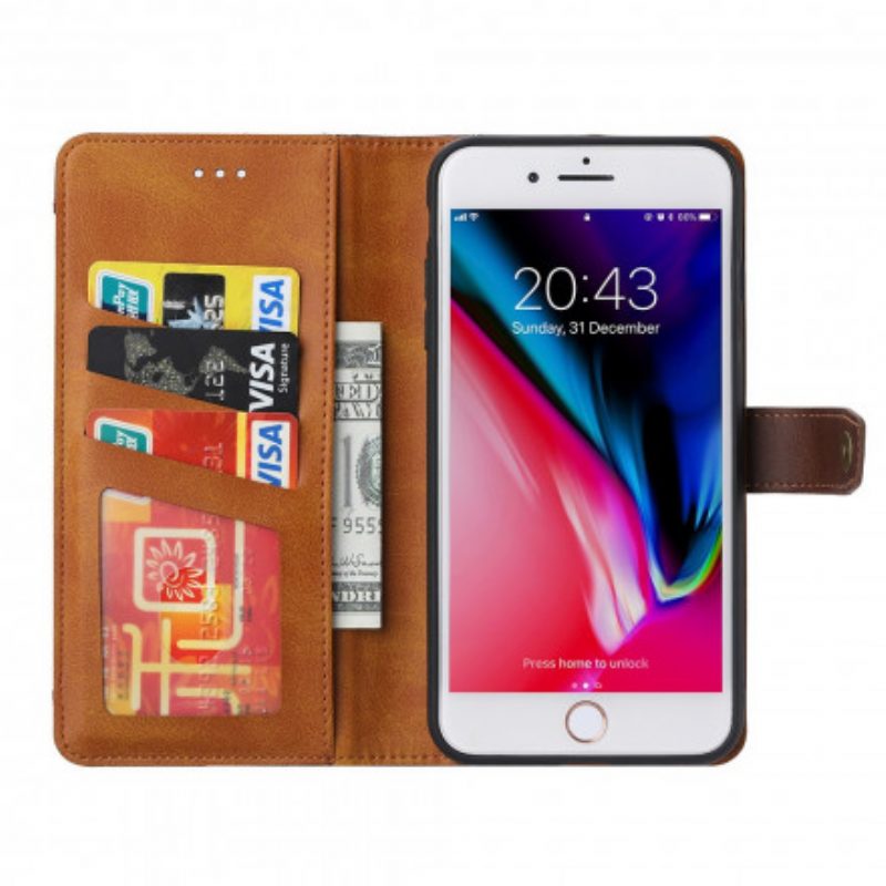 Lederhüllen Für iPhone SE 3 / SE 2 / 8 / 7 Kartenhalter Vorne Mit Riemen